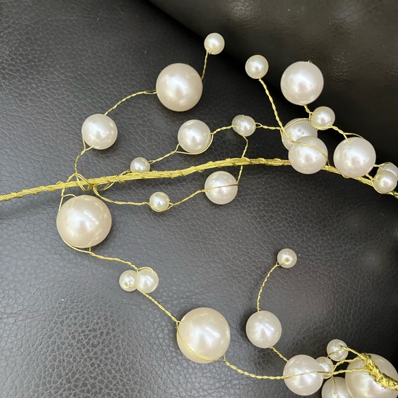 Beaded Ivory Pearl Garland Holiday Party Decor - Picture 5 of 10